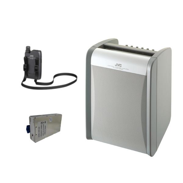 JVC アンプマイクセット ポータブルワイヤレスアンプPE-W50B（本体）+ ペンダント型ワイヤレ...