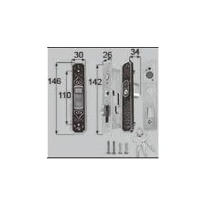 LIXIL/TOSTEM ドア引戸(引き戸)用部品 錠 玄関店舗勝手口引戸(引き戸) 召合せ錠：内外錠AZWB508 リクシル トステム｜dreamotasuke