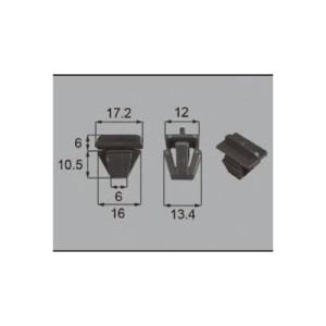LIXIL/TOSTEM ドア引戸(引き戸)用部品 ピースクリップ振れ止め 玄関店舗勝手口引戸(引き...