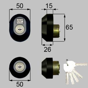 LIXIL/TOSTEM製玄関ドア用ドア錠セット（MIWA URシリンダー）楕円 D3XZ1901 アルミサッシ｜dreamotasuke
