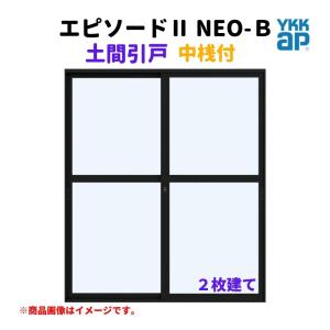 土間引戸 中桟付 16519-2 エピソードII ＮＥＯ−Ｂ W1690×H1930 mm YKKap 2枚建て 断熱 樹脂アルミ複合 サッシ 引き戸 土間 リフォーム DIY｜dreamotasuke