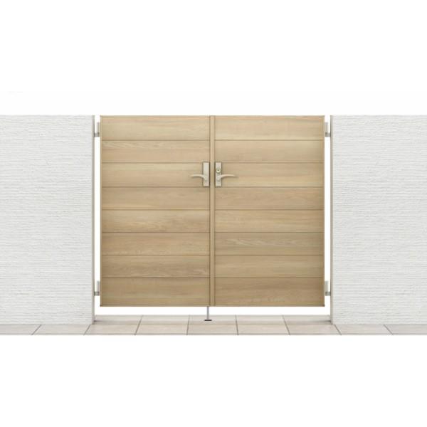 門扉 リクシル 開き門扉AA YM1型 横桟 両開き 08-12/08-14 柱使用 W1600(8...