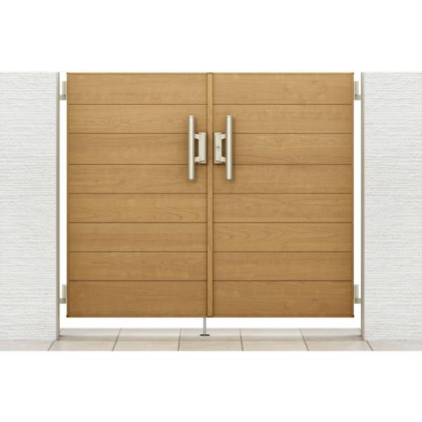 門扉 リクシル 開き門扉AA YM1型 横桟 両開き 08-12/08-14 埋込使用 W1600(...