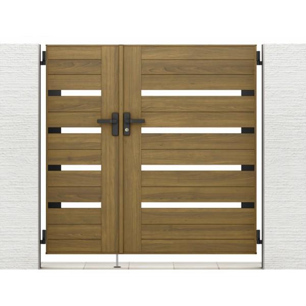 門扉 リクシル 開き門扉AA YS1型 横桟 両開き 親子 05-09-12/05-09-14/05...