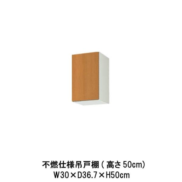 キッチン 不燃仕様吊戸棚 高さ50cm 間口30cm GS(M-E)-A-30F(R-L) LIXI...