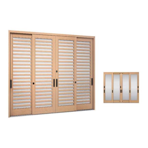 玄関引き戸JS 23P型 W260/351×H22 玄関引戸 4枚建 ランマなし LIXIL リクシ...