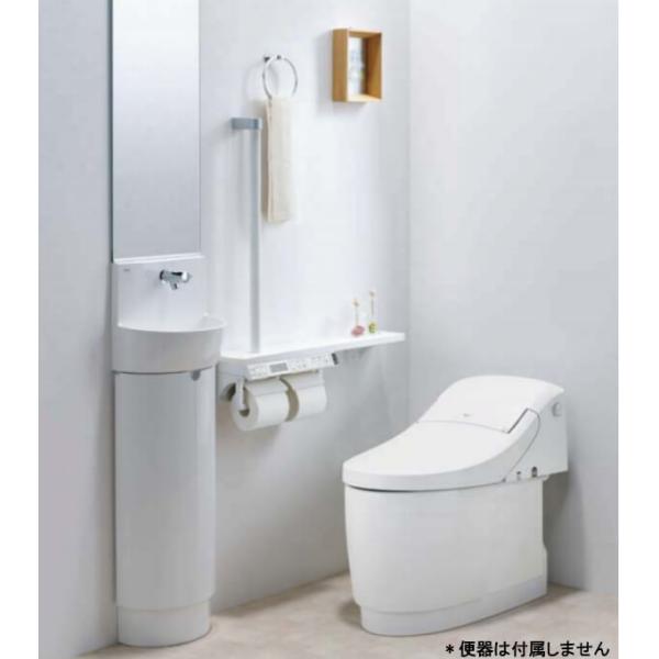 トイレ手洗 コンパクト手洗キャビネット(L-D203SCHE)/WAA ハンドル水栓 ホワイト LI...