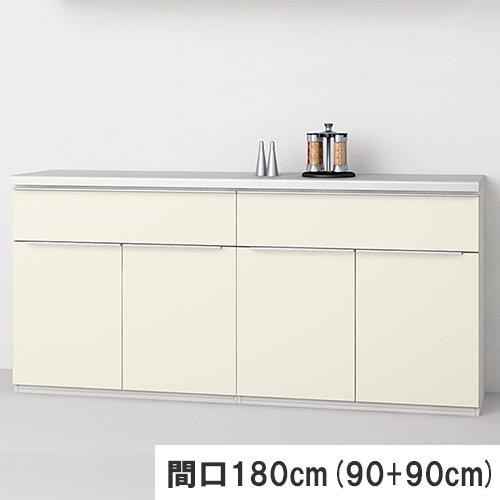 ノクト 食器棚 リクシル 間口180cm(90+90cm) 壁付型カウンタープラン カウンター高さ8...