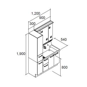 ピアラ 洗面台本体 AR3H-905SY/■H...の詳細画像2