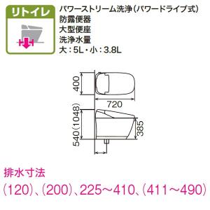 サティス Gタイプ リトイレ ECO5 グレー...の詳細画像2