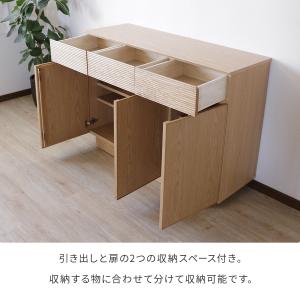 キャビネット サイドボード 完成品 幅120c...の詳細画像1
