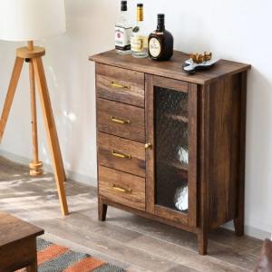 曙工芸製作所 ステンドキャビネット ガラス アンティーク サイドボード