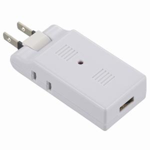 USB充電ポート1口・雷ガード付タップ 2個口（ホワイト）HS-TM2U1K3-W USB DC5V 2.4A トラッキング防止絶縁カバー付プラグ｜dreamrelife-store