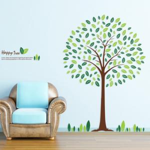 ナチュナル ツリー 大きな木 特大 3D ウォールステッカー 剥がせる お洒落 壁紙 デコ シール 防水 DIY 壁 床 家具 インテリア 森 葉っぱ