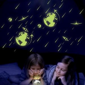 暗闇で光る☆ 流れ星と惑星 蓄光ステッカー イ...の詳細画像2