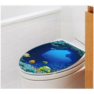 3D ウォールステッカー トイレ 熱帯魚 騙し...の詳細画像1