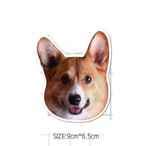 超リアル！動物ステッカーN 【コーギー わんちゃん 犬】防水 壁飾り 壁紙 はがせるシール DIY 壁 家具 トイレ デコ スーツケース などに