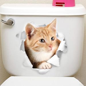 超リアル☆3D 猫ステッカー 騙し絵 トリック...の詳細画像1