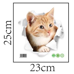 超リアル☆3D 猫ステッカー 騙し絵 トリック...の詳細画像5