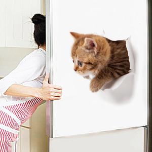 超リアル☆3D 猫ステッカー 騙し絵 トリック...の詳細画像1