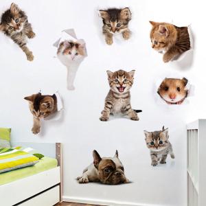 超リアル☆3D 猫ステッカー 騙し絵 トリック...の詳細画像2