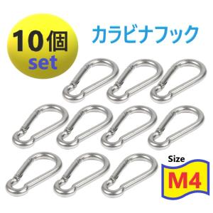 10個set 高強度 304ステンレス製 M5 カラビナ ステンレス Dリング 鍵