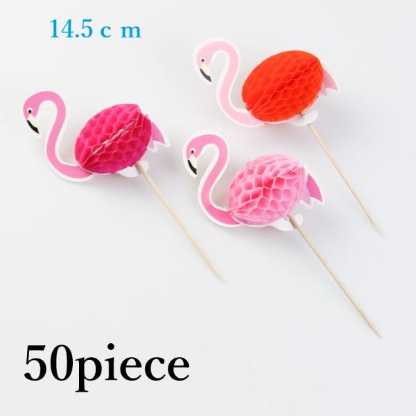 50本 フラミンゴ ディスプレイピック 飾り カクテル お弁当 ピンチョス ピック オードブルピック...