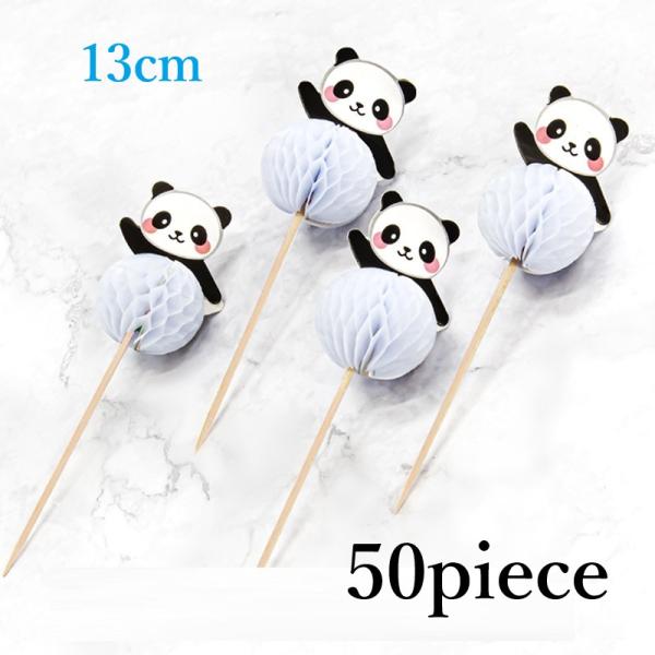 50本 パンダ フードピック 飾り カクテル お弁当 ピンチョス ピック オードブルピック ランチピ...