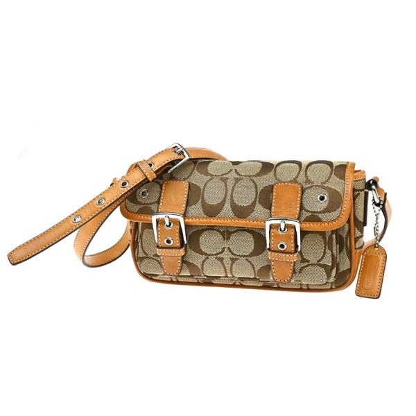 COACH コーチ ショルダーバッグ ミニ クロスボディー バッグ シグネチャー キャンバス レザー...