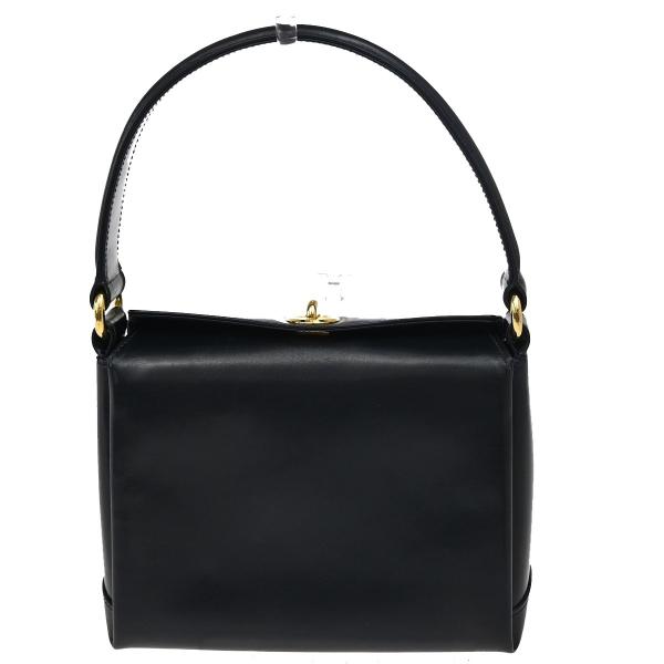 GUCCI グッチ ハンド ショルダーバッグ ネイビー レザー 35KB070