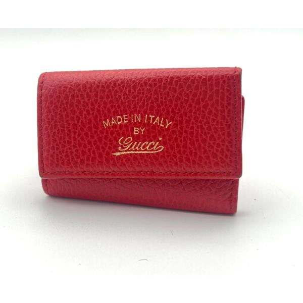GUCCI グッチ キーケース 6連  赤 レザー 03BS195