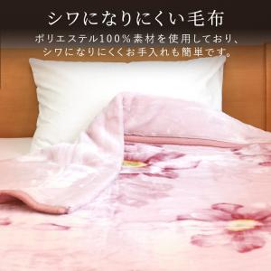 西川 衿付き2枚合わせふっくら毛布シングルサイ...の詳細画像4