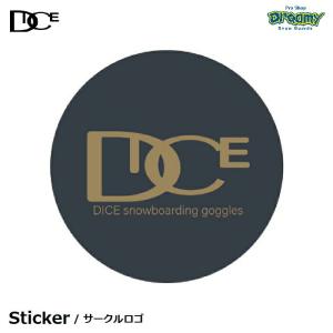 DICE ダイス Sticker ステッカー サークルロゴ Lサイズ 120mm グレー 日本製 23-24 正規品｜dreamy1117