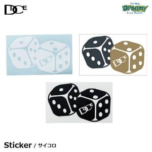 DICE ダイス Sticker ステッカー サイコロ150×91mm ホワイト ブラック マルチ 日本製 23-24 正規品｜dreamy1117