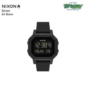 NIXON ニクソン Siren サイレン A1210001-00 All Black レディース ベースタイド機能 耐水 シリコンバンド 100METER/10気圧 デジタルウォッチ 腕時計 正規品｜dreamy1117