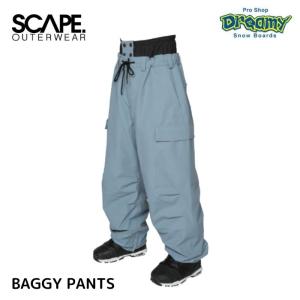 24-25 SCAPE エスケープ BAGGY PANTS 711-243-34 SMOKE BLUE スノーパンツ ウェア 耐水圧10000mm 2LAYER 正規品｜dreamy1117