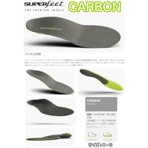 SUPERFEET　スーパーフィート　CARBON　後足部サポート形状　足骨格ねじれ補正　深く頑丈なヒールカップ　過剰回内改善　特許取得　機能的