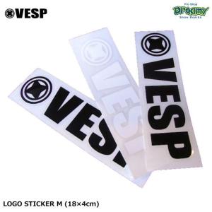 VESP べスプ LOGO STICKER M VPMST13-01 ロゴ カッティング ステーカー Mサイズ 18×4cm ダイカット ブラック ホワイト 定番 ミディアムサイズ 正規品｜dreamy1117