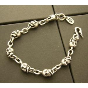 (送料無料)　drive b-10M マイクロオークハーフスカルブレスレット 約21.0cm sil...