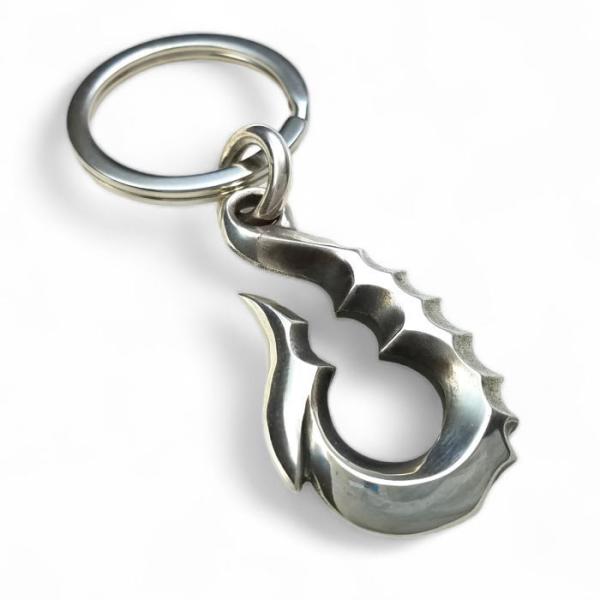 【DREDLINE限定】フィッシュフックキーチェーン キーリング付き  silver925 シルバー...