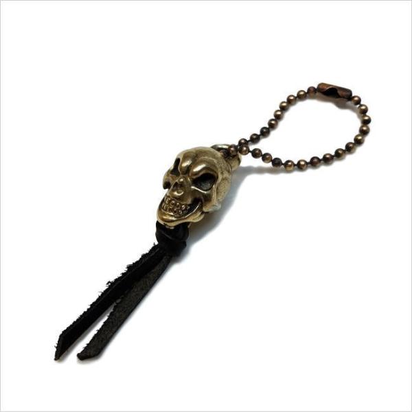 ドライヴ dk012 スカルドライヴキーチェーン ブラス 真鍮メンズバイカーバイク乗りハーレーショベ...