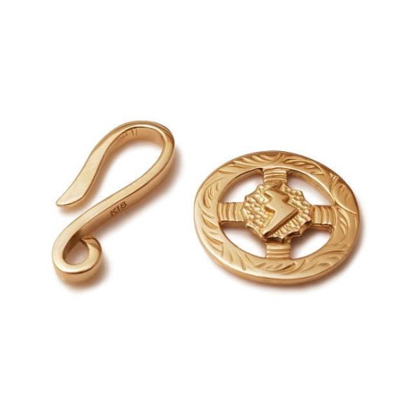 nsvp-08 メディスンホイール&amp;S字フック 雷 k18 ゴールド 金無垢 18金 ネイティブ系