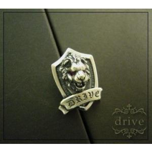 (送料無料)　drive　pin-09　ライオンピンバッジ　silver925