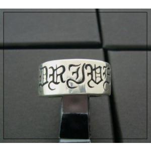 (送料無料)　drive　r-03　オールドイングリッシュロゴ　シルバーリング　silver925