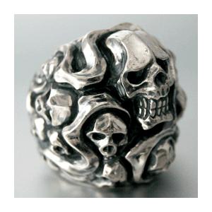 【送料無料】 KAGEMARU DESIGNS カゲマルデザイン sr013 スカルマンションリング...