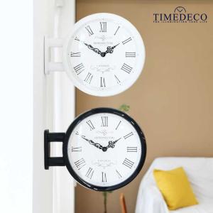 タイムデコ ノイズレス 両面 掛け時計 TIMEDECO 正規販売店 Morden Double Clock London モダン ダブル クロック ロンドン WHITE BLACK Timedeco08 ACC