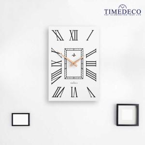 タイムデコ ノイズレス 掛け時計 TIMEDECO 正規販売店 White ROME Wall Clock ホワイト ローマ ウォールクロック 壁掛け 四角 Timedeco11 ACC｜drescco