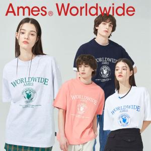 アメス ワールドワイド 半袖Tシャツ Ames Worldwide 正規販売店 WORLDWIDE AMES T-SHIRT ワールドワイドアメス Tシャツ 全4色 22SPTP07PK/WH/GY/NV ウェア｜drescco