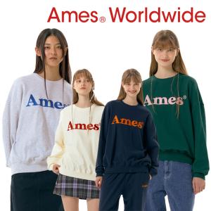 アメス ワールドワイド トレーナー Ames Worldwide 正規販売店 BASIC LOGO SWEATSHIRT ベーシック ロゴ スウェットシャツ 全4色 AM2DFUM447A ウェア｜drescco