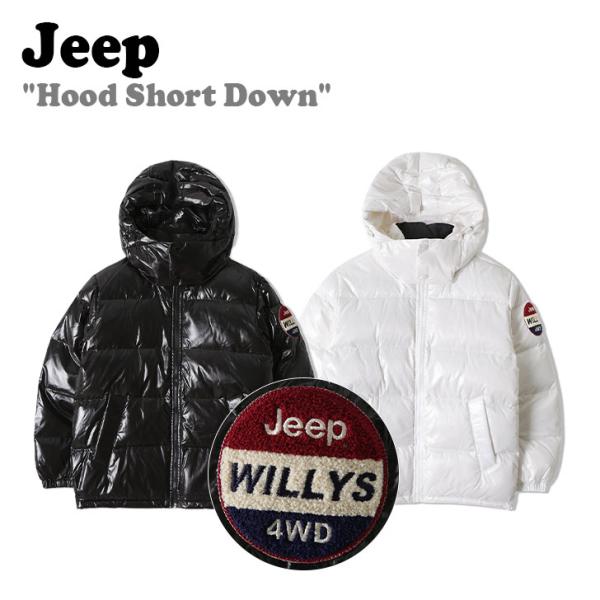 ジープ ダウン メンズ レディース Hood Short Down フード ショートダウン BLAC...